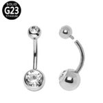 Aura titanium belly ring