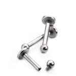 ASTM F136 Titanium Internal Thread labret With Top Ball
