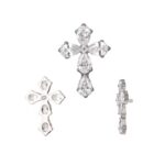 Titanium CNC Set CZ Cross Internally Threaded Top - Image 2