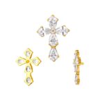 Titanium CNC Set CZ Cross Internally Threaded Top - Image 3