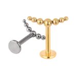 ASTM F-136 7 Balls Link Internally Thread Labret