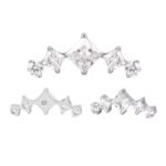 Titanium 3 CZ Flower Internally Threaded Top - Image 3
