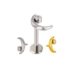 Titanium Moon With Bezel Set CZ Internally Threaded Top