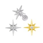 Titanium CZ Bowknot Internally Threaded Top