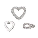 Titanium CNC Set CZ Paved Heart Interanlly Threaded Top - Image 3