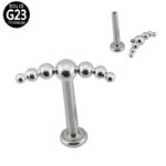 ASTM F-136 7 Balls Link Internally Thread Labret - Image 4