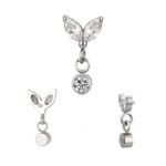 Leaf Drop Ear Labret Jewelry - Image 2