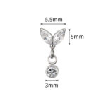 Leaf Drop Ear Labret Jewelry - Image 4